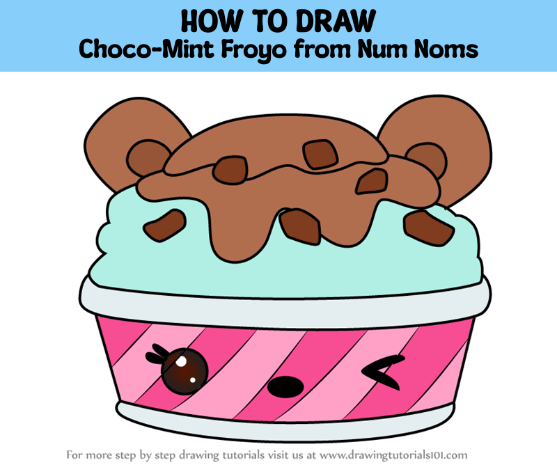 How to Draw Froyo from Num Noms (Num Noms) Step by Step