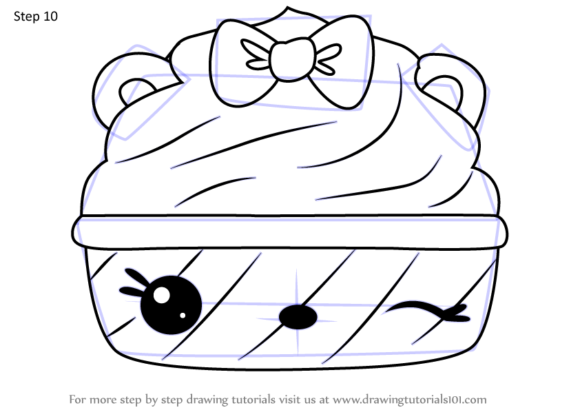Step by Step How to Draw Nilla Froyo GlossUp from Num Noms