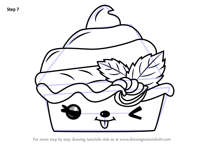 How to Draw Strawberry Froyo from Num Noms (Num Noms) Step by Step