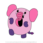 How to Draw Bombo the Elephant from Pikmi Pops