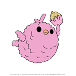 How to Draw Cloude the Bird from Pikmi Pops
