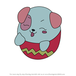 How to Draw Crackles the Dog from Pikmi Pops