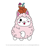How to Draw Inka the Llama from Pikmi Pops