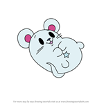 How to Draw Luna the Mouse from Pikmi Pops