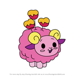 How to Draw Puff the Ram from Pikmi Pops