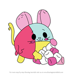 How to Draw Scoops the Mouse from Pikmi Pops