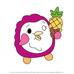 How to Draw Spoke the Penguin from Pikmi Pops