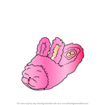 How to Draw Bun Bun Slipper from Shopkins