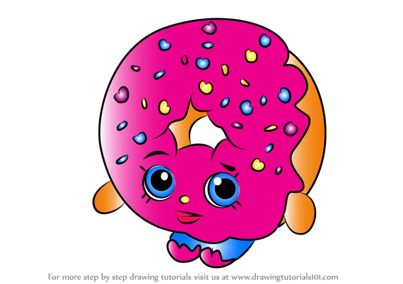 Utålelig forståelse følelse Learn How to Draw D'lish Donut from Shopkins (Shopkins) Step by Step :  Drawing Tutorials