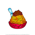 How to Draw Netti Spaghetti from Shopkins