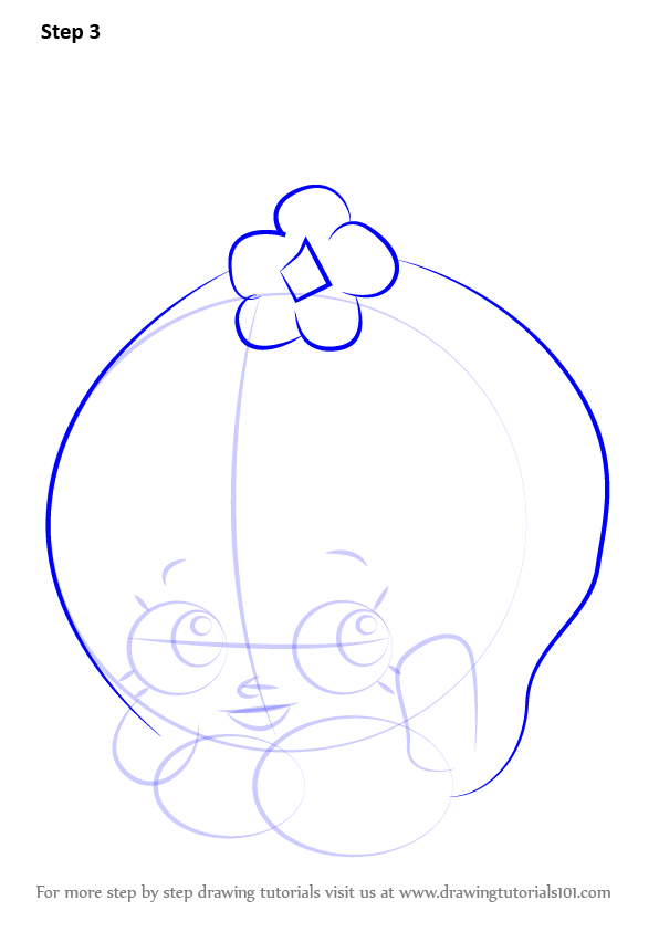 How to Draw Peachy from Shopkins Step by Step