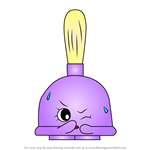 How to Draw Peta Plunger from Shopkins