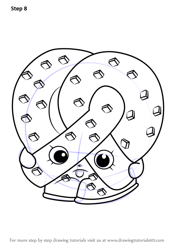 How to Draw Pretz-elle from Shopkins (Shopkins) Step by Step ...