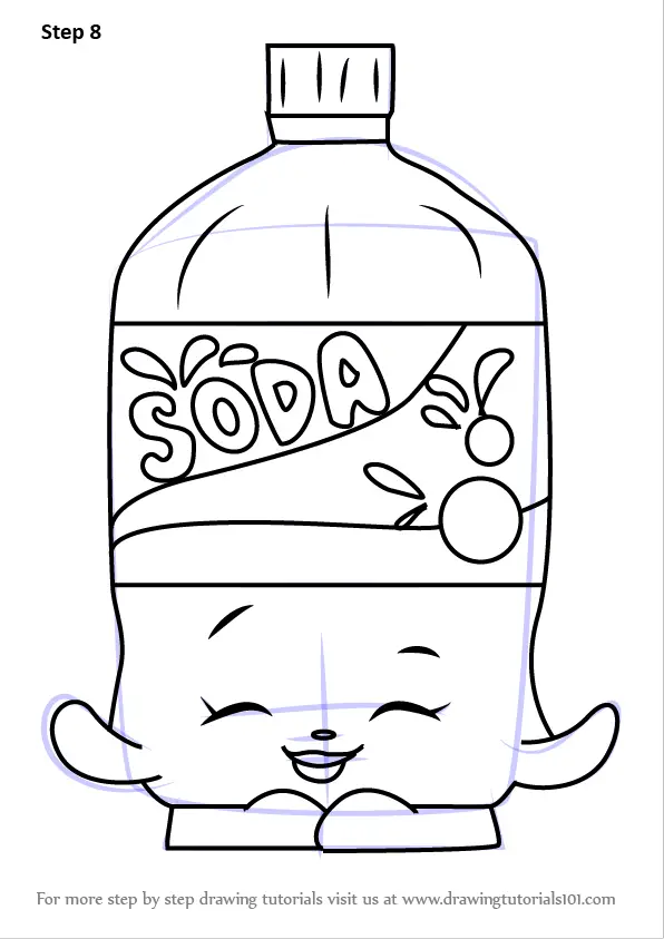 Learn How to Draw Soda from Shopkins (Shopkins) Step by Step : Drawing