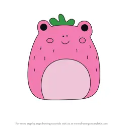 How to Draw Adabelle the Strawberry Frog from Squishmallows