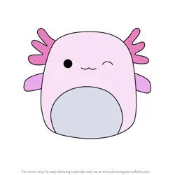 How to Draw Akina the Axolotl from Squishmallows