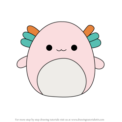 How to Draw Aksel the Axolotl from Squishmallows