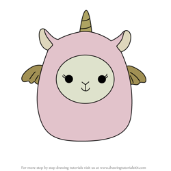 How to Draw Alice the Llama Pegacorn from Squishmallows