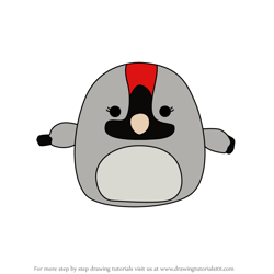 How to Draw Basma the Whooping Crane from Squishmallows