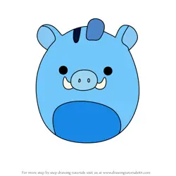 How to Draw Berjon the Warthog from Squishmallows