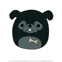 How to Draw Bongo the Pug from Squishmallows