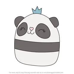 How to Draw Bonnie the Princess Panda from Squishmallows