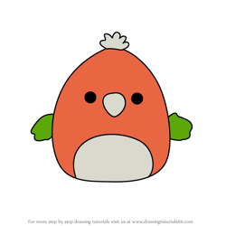 How to Draw Elliene the Parrot from Squishmallows