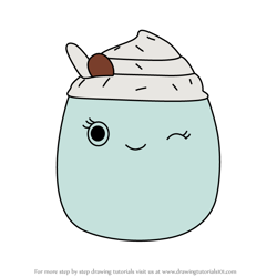 How to Draw Feliciti the Mint Shake from Squishmallows