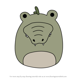 How to Draw Ham the Alligator from Squishmallows
