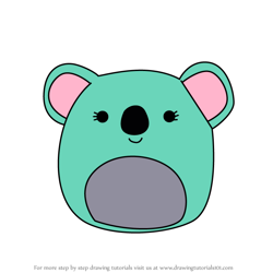 How to Draw Harley the Koala from Squishmallows