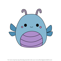 How to Draw Heather the Dragonfly from Squishmallows