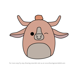 How to Draw Howland the Brahma Bull from Squishmallows