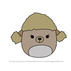 How to Draw Jacinda the Poodle from Squishmallows