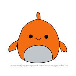 How to Draw Kellie the Goldfish from Squishmallows