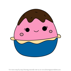 How to Draw Kerstin the Ice Cream from Squishmallows