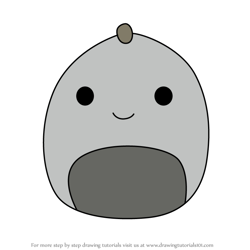 How to Draw Lang the Dinosaur from Squishmallows