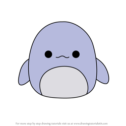 How to Draw Laslow the Beluga Whale from Squishmallows