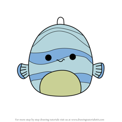 How to Draw Leland the Fish from Squishmallows