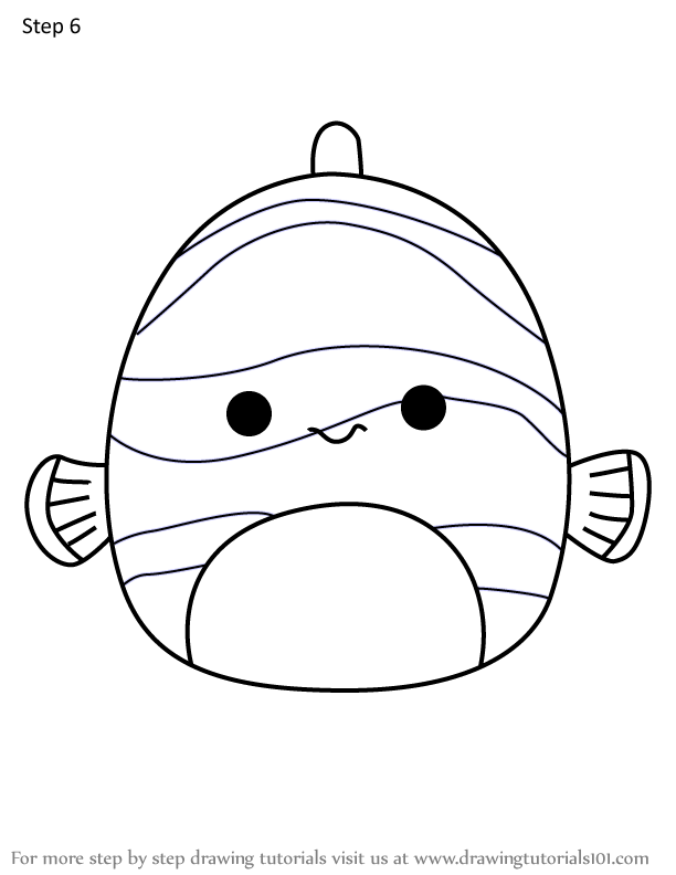 How to Draw Leland the Fish from Squishmallows (Squishmallows) Step by ...