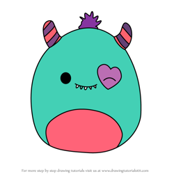 How to Draw Leon the Monster from Squishmallows