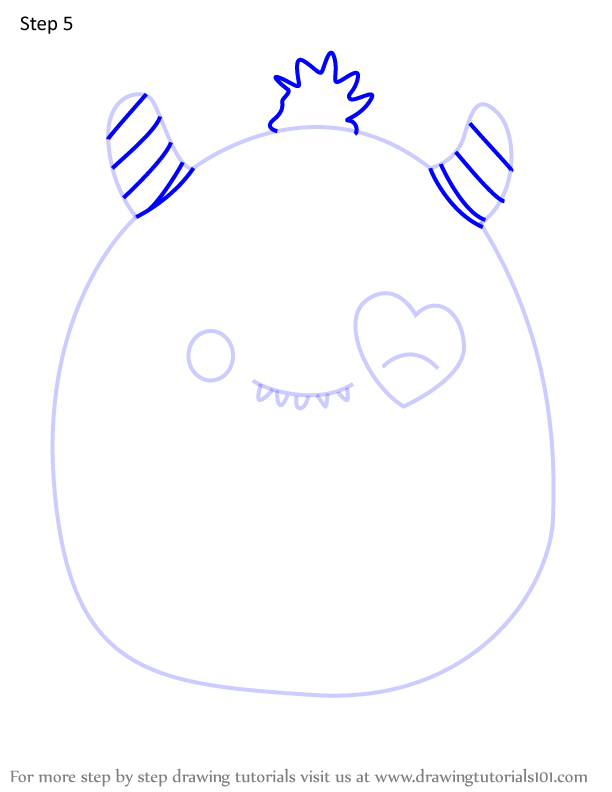 How to Draw Leon the Monster from Squishmallows (Squishmallows) Step by ...