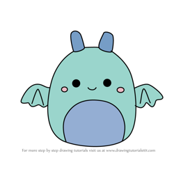 How to Draw Madsen the Mothman from Squishmallows