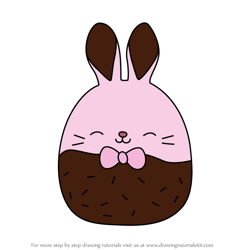 How to Draw Mamie the Chocolate Bunny from Squishmallows