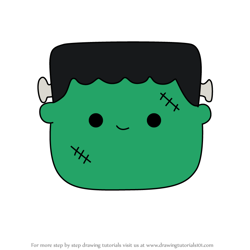 How to Draw Marcus the Frankenstein from Squishmallows