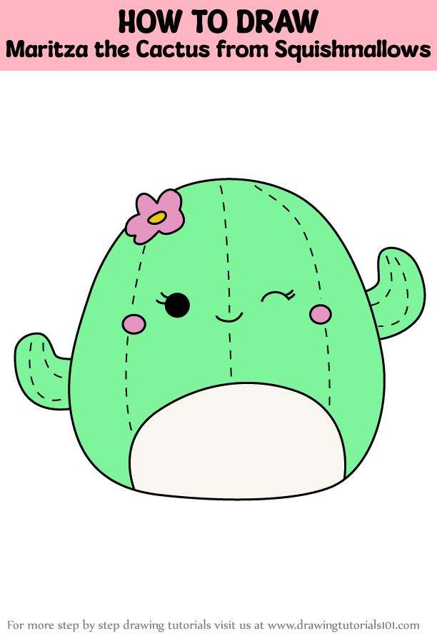 How to Draw Maritza the Cactus from Squishmallows (Squishmallows) Step by  Step | DrawingTutorials101.com