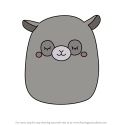 How to Draw Martine the Llama from Squishmallows