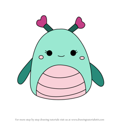 How to Draw Mattea the Grasshopper from Squishmallows