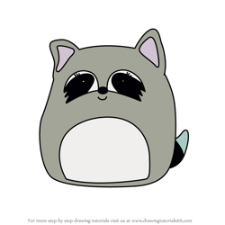 How to Draw Max the Raccoon from Squishmallows