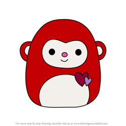 How to Draw Maxwell the Monkey from Squishmallows