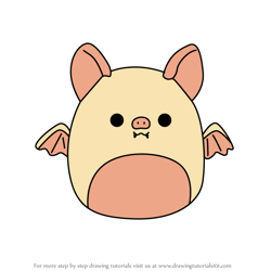 How to Draw Meghan the Bat from Squishmallows